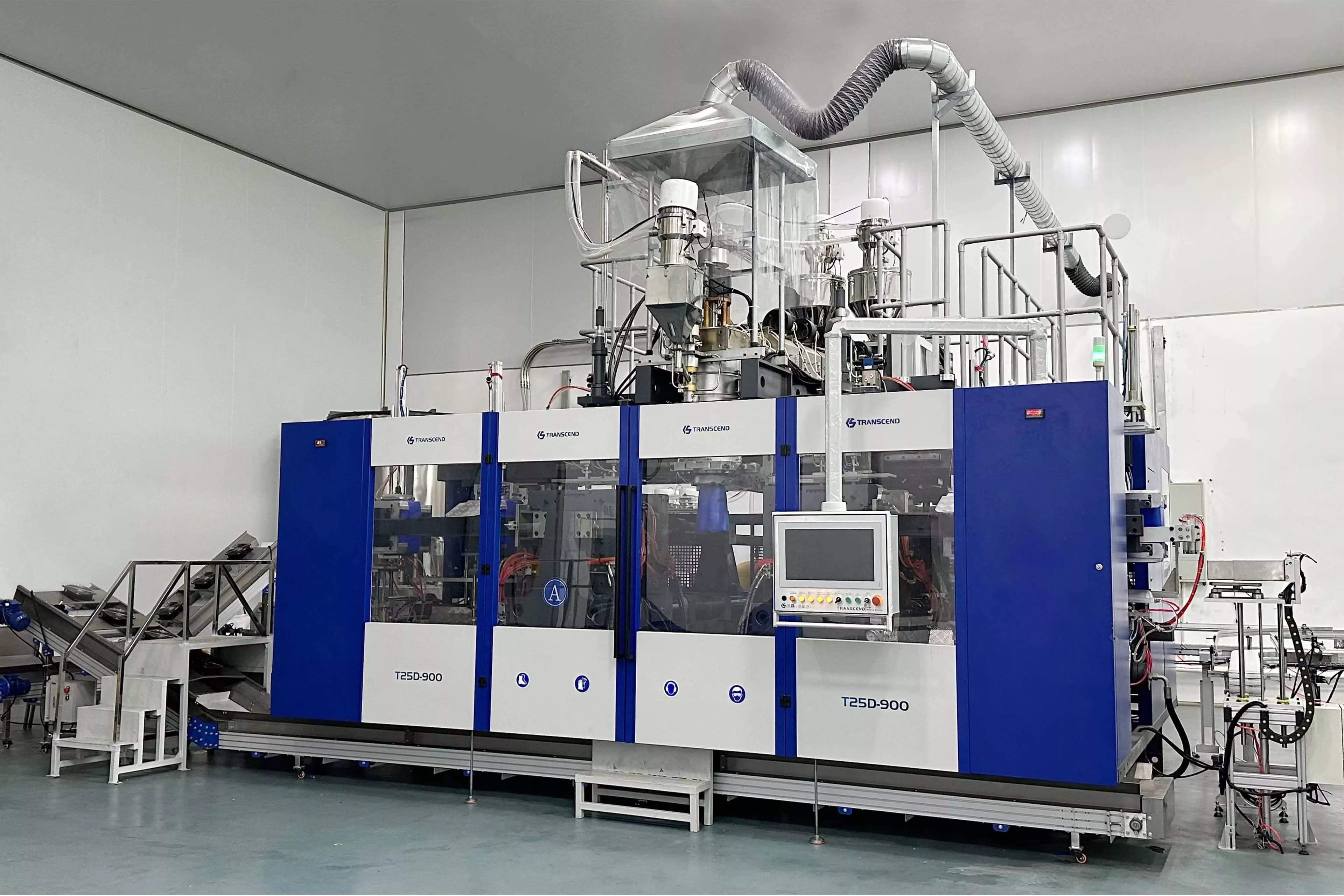 Injection blow moulding machine on the shop floor